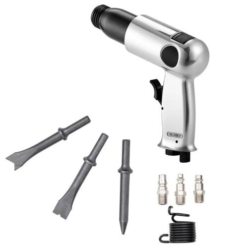 Marteau Pneumatique-Duoku-3500 bpm-Outil Compact avec Une Course de 7 cm-Livré avec 4 Burins de 12 cm-Idéal pour Couper le Métal