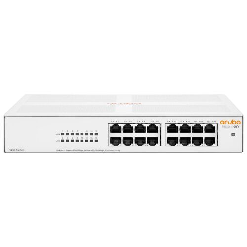 HPE Aruba Networking Aruba Instant On 1430 16G Non-géré L2 Gigabit Ethernet (10/100/1000) 1U Blanc
