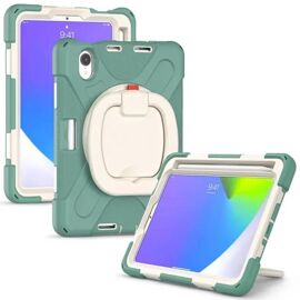 Housse de protection - NIKCORP - iPad Mini 6 - Vert robuste - Support rotatif - Matériaux durables
