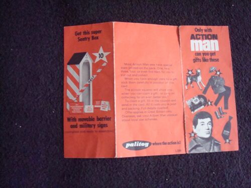 Feuille Collecte Étoiles Pour Gagner Cadeau Marque Action Man( Angleterre) - Palitoy Vers 1970