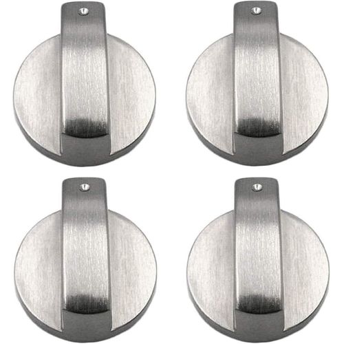 Bouton de commande pour cuisinière à gaz, 4 pièces par ensemble, en alliage de zinc, résistant à l'usure, surface lisse, facile à installer, dimensions 4x4x2 cm, poids 50 grammes