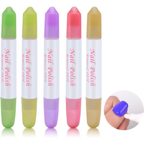 Stylo Correcteur De Vernis À Ongles Anti-Cache, 4 Pointes Réparables, 5 Pièces Par Paquet, 13 X 6,6 X 1,6 Cm, 0,05 Kg 