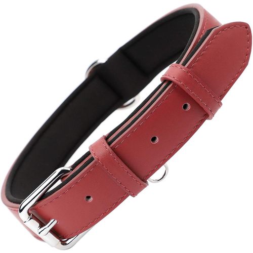 Col De Chien Ajustable En Cuir Pu Avec Coussin Doux, 55 X 1 X 1 Cm, Poids 0,075 Kg, Pour Chiens De 20 À 40 Kg, Intérieur Rembourré Et Résistant Aux Efforts Intenses