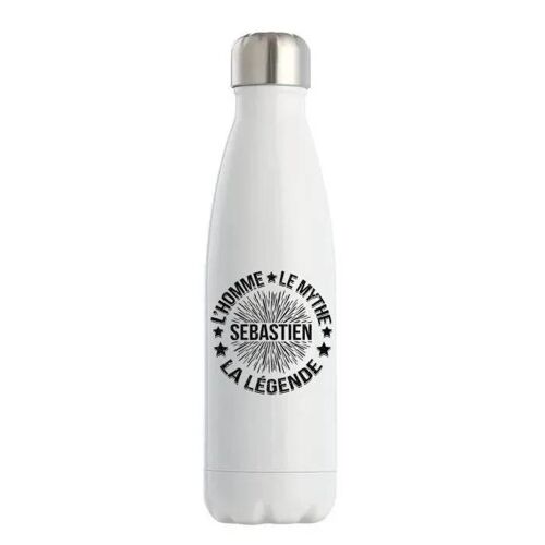 Bouteille Isotherme - Personnalisée - Sebastien - Acier Inoxydable - 500 Ml - Mixte