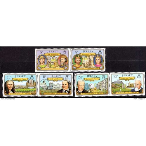 Jersey 1982 Personnages Celebres De Jersey Neuf** Yvert N° 276-81