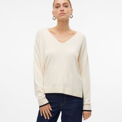 Pull Breeze Maille Fine Col V Avec Liseré Femme Vero Moda