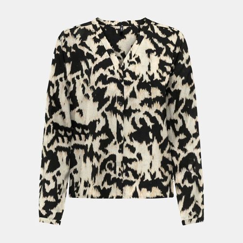 Chemisier Fluide Imprimé Lenia Col V Femme Only