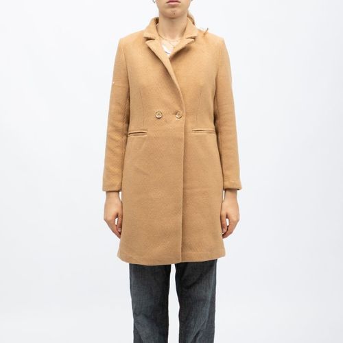 Manteau Droit Camel Tanya Col À Revers Femme Deeluxe 74