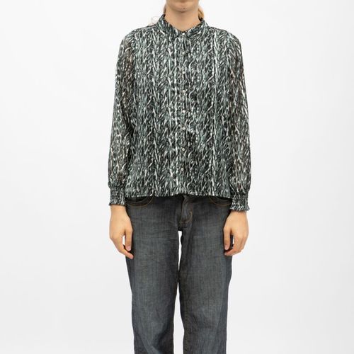 Chemisier Verte Annika Avec Imprimé Femme Deeluxe 74