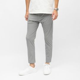 Pantalon Toile Coton 7/8 Ème Ajusté Gris Homme Dockers