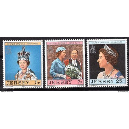 Jersey 1977 Anniversaire Du Couronnement De La Reine  Yvert N° 151-53 Neuf**