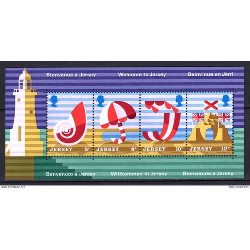 Jersey 1975 Serie Tourisme Bloc Neuf** Yvert N° Bf 1