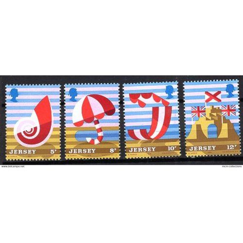 Jersey 1975 Serie Tourisme La Plage   Yvert N° 113-116 Neuf**
