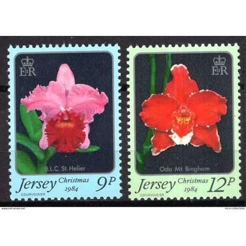Jersey 1984 Fleurs Les Orchidees Neuf** Yvert N° 334-35