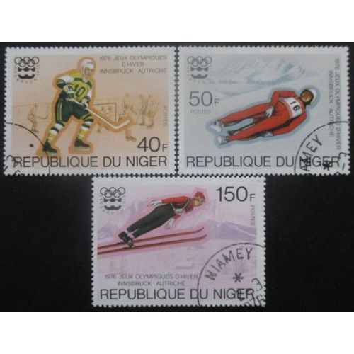 Niger Série N°352 Au 354 Jeux Olympiques D'Innsbruck 1976 Oblitérés