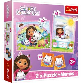 Gabby's dollhouse Puzzle 30 et 48 piéces et memos