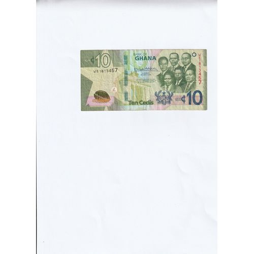 Collection : Billet Du Ghana. 10 Cedis. Voir Description