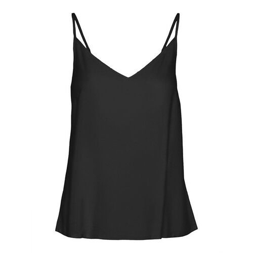 Top Col V Noir Avec Bretelles Ajustables Femme Vero Moda