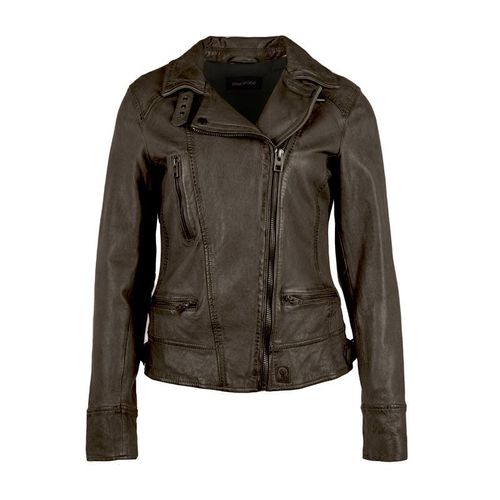 Blouson Style Perfecto En Cuir Femme Oakwood