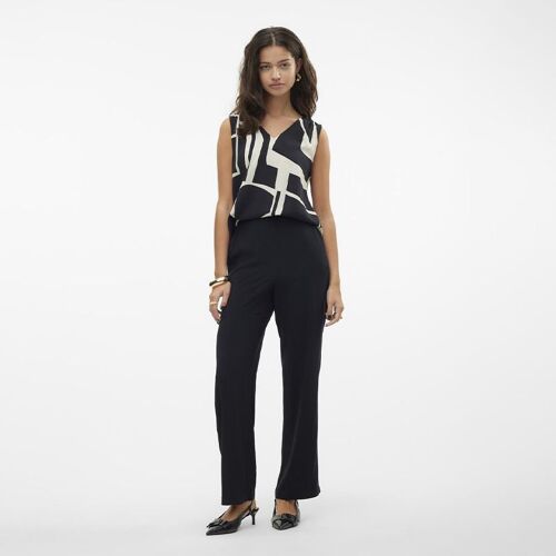 Pantalon Large Fluide Taille Haute Femme Vero Moda