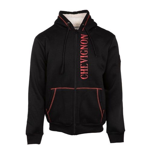 Sweat Zippé À Capuche Fourrée Surpiqures Colorées Homme Chevignon