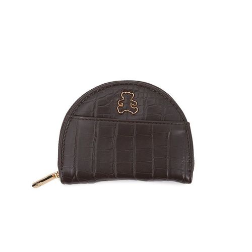 Porte monnaie motif croco logo doré Mixte LULU CASTAGNETTE