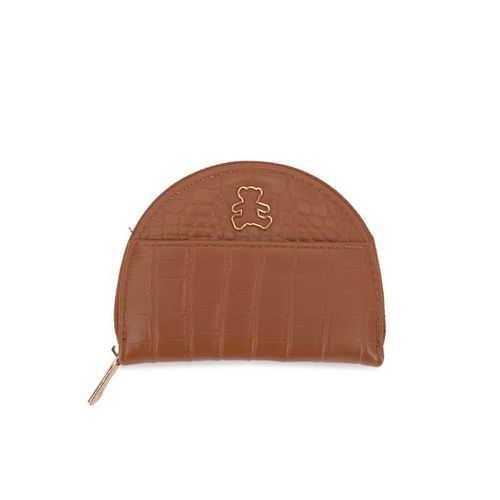 Porte monnaie double motif croco logo doré Mixte LULU CASTAGNETTE