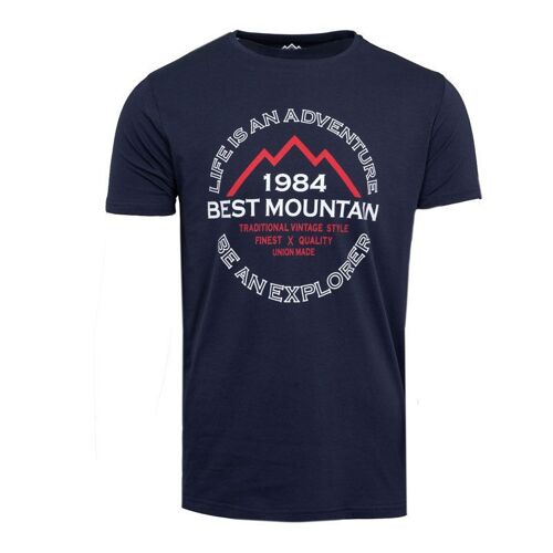 Tee Shirt Coton Basique Imprimé Textuel Homme Best Mountain