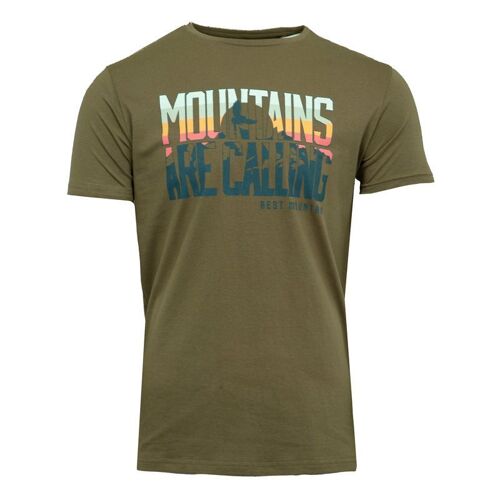 Tee Shirt Ajusté Mountains Are Calling Coton Homme Best Mountain