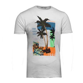 Tee Shirt Find Your Soul Imprimé Palmier Homme Best Mountain