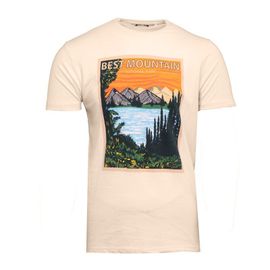 Tee Shirt Col Rond Imprimé Paysage De Montagne Homme Best Mountain