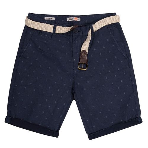 Short Imprimé Ancre Napua Avec Ceinture Tressée Homme Deeluxe 74