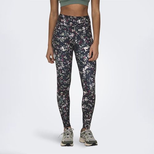 Legging Noire Imprimé Fleurs Femme Only Play