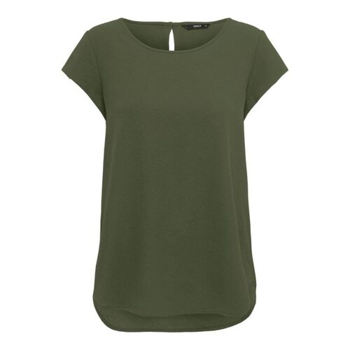 Blouse Col Rond Asymétrique Avec Bouton Femme Only