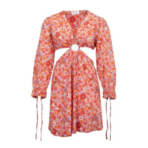 Robe Courte Marty Décolletée Fleuri À Nouer Femme Antik Batik