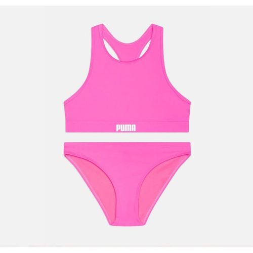 Maillot De Bain 2 Pièces Couleur Rose Fluo Enfant Puma