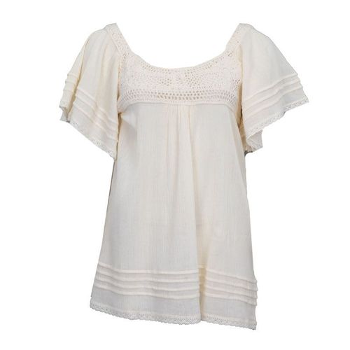 Tunique Lacy Crochet Manches À Volants Femme Antik Batik