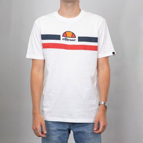 Tee Shirt Uni Avec Double Bande Manches Courtes Homme Ellesse