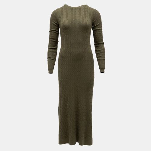 Robe Maxi Maille Torsadée Col Rond Femme Bill Tornade