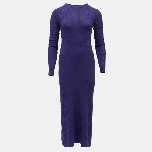 Robe Maxi Maille Torsadée Col Rond Femme Bill Tornade