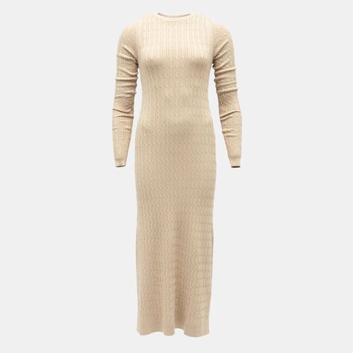 Robe Maxi Maille Torsadée Col Rond Femme Bill Tornade