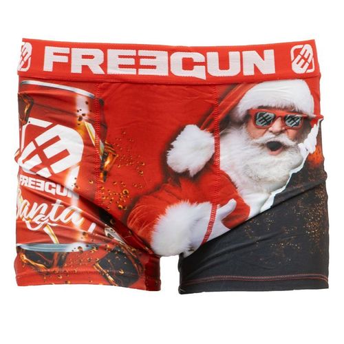 Boxer Imprimé Père Noël Microfibre Avec Coffret Canettehomme Freegun