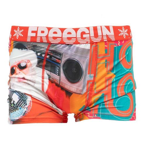Boxer Père Noël Microfibre Ho Ho Ho Avec Coffret Canette Homme Freegun