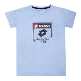 Tee Shirt Tissu Chiné Imprimé Logo Blason Enfant Lotto