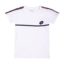 Tee Shirt Logo Brodé Avec Liseré Poitrine Enfant Lotto