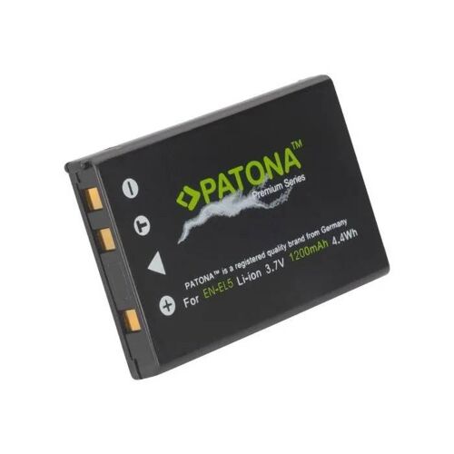 Batterie Li-Ion - PATONA - Premium - 1200 mAh - Compatible Nikon Coolpix - Noir