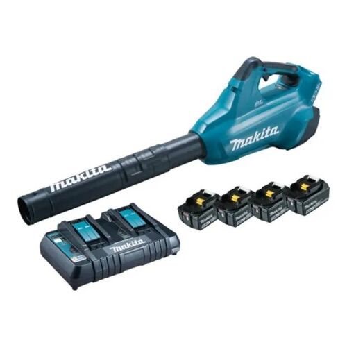 Makita DUB362PT4X Souffleur de feuilles sans fil 2x18V, 4 batteries Li-Ion 5,0 Ah LXT, chargeur double DC18RD