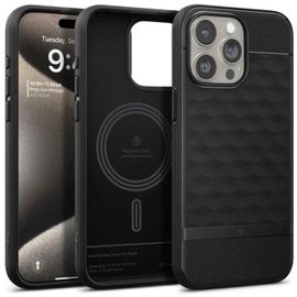 Coque Téléphone - Spigen - Iphone 15 Pro Max - Noir Mat - Design Unique - Matériaux De Qualité