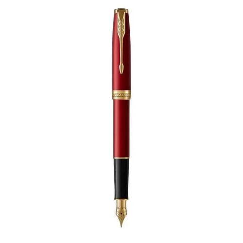 Stylo Plume - Parker - Sonnet - Laque Rouge - Attributs Dorés - Plume Fine