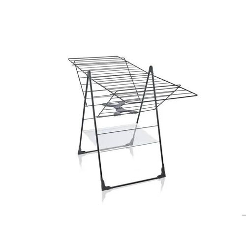 Étendoir à linge Leifheit Classic 250 Flex 81472, séchoir à linge avec 25m d'étendage et ailettes réglables en hauteur, noir